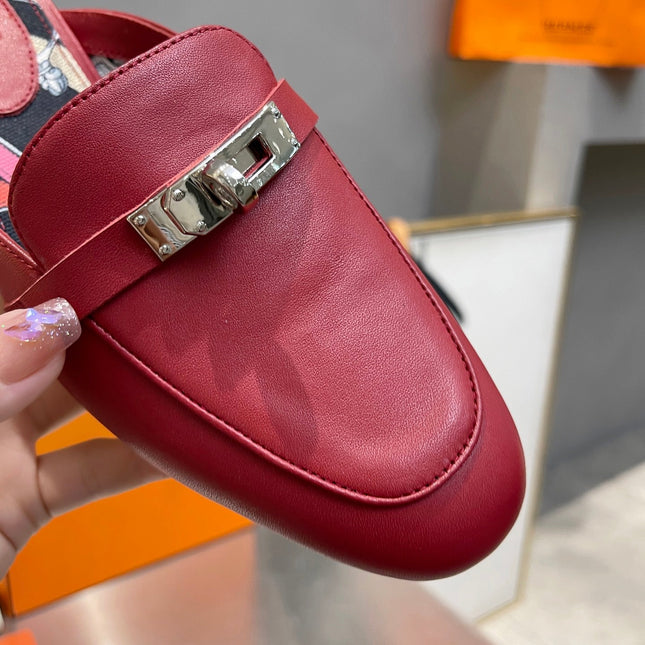 0Z MULE RUBY CALFSKIN WITH PATTERN