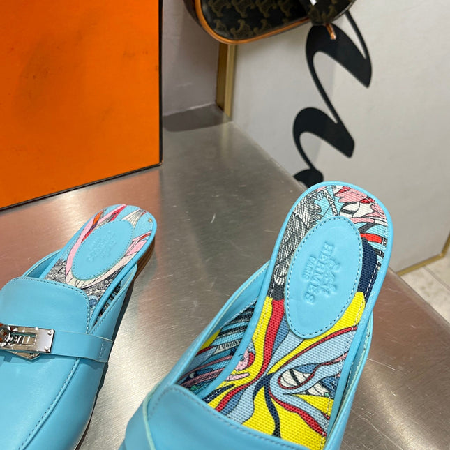 0Z MULE SKY CALFSKIN WITH PATTERN