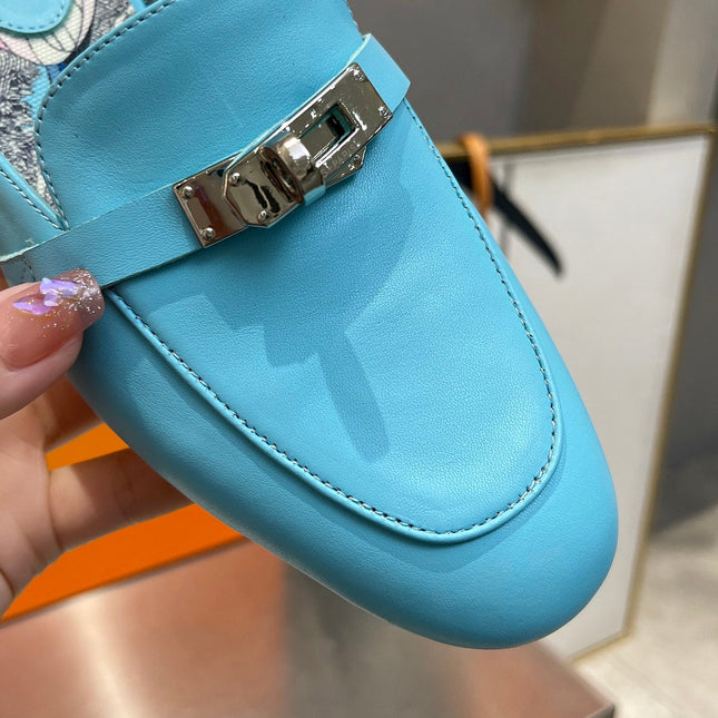 0Z MULE SKY CALFSKIN WITH PATTERN