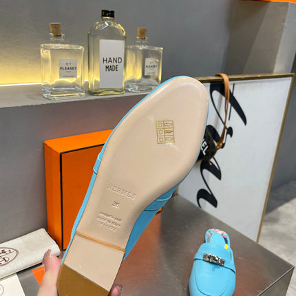 0Z MULE SKY CALFSKIN WITH PATTERN