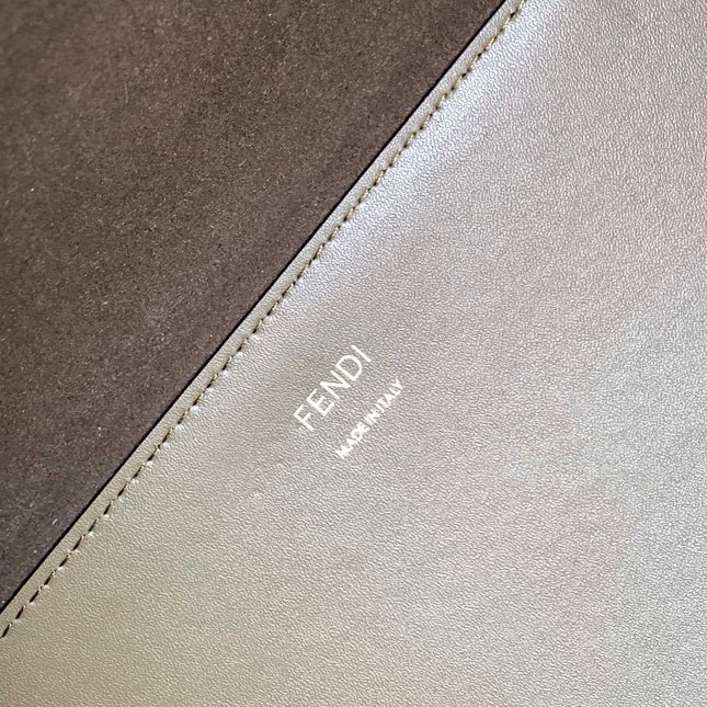Fend Sunshine Medium Bag 35 Olive Leather
