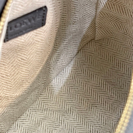 LOE MINI 18 PUZZLE BAG IN GREY CALFSKIN
