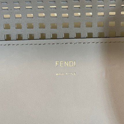FENDI ROMA 37 BAG IN WHITE CALFSKIN GOLD HARDWARE