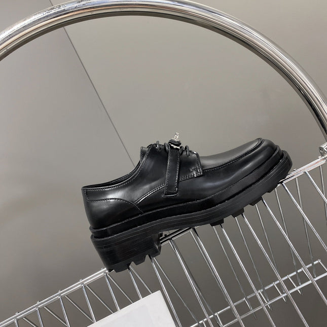 HM 25S LOAFER IN BLACK LAMBSKIN WITH SILVER HARDWARE