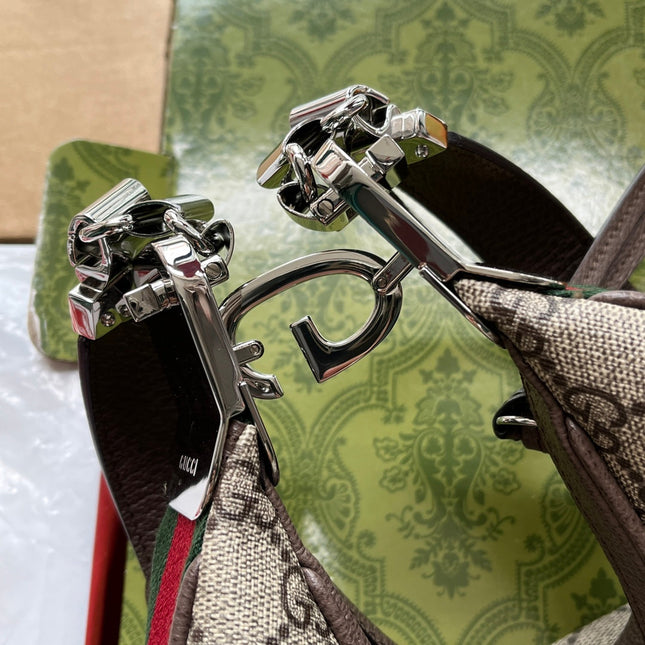 ATTACHE MINI BAG 23 IN BEIGE GG AND BROWN TRIM CALFSKIN