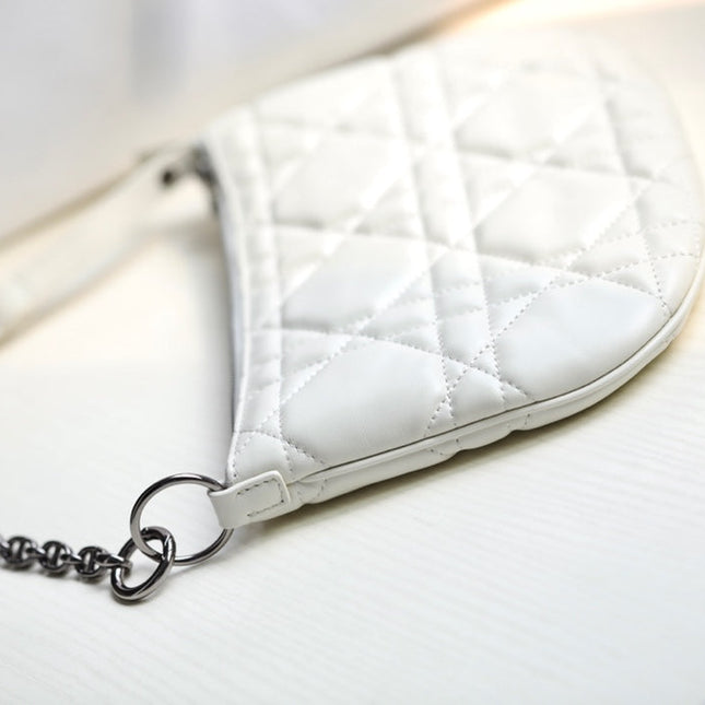 MINI CARO BAG 25 IN WHITE LAMBSKIN