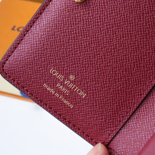 LV 25S LOU WALLET 11 IN FUCHSIA PINK MONOGRAM COATED CALFSKIN