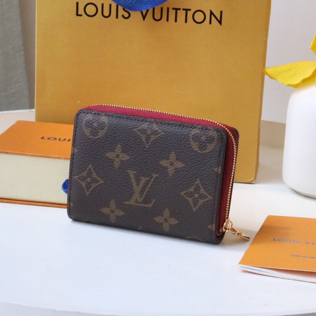 LV 25S LOU WALLET 11 IN FUCHSIA PINK MONOGRAM COATED CALFSKIN