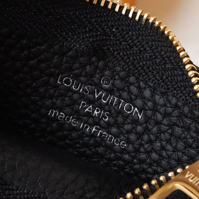 LV 25S CARD HOLDER RECTO VERSO 12 IN BLACK MONOGRAM EMPREINTE EMBOSSED CALFSKIN