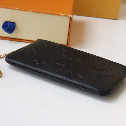 LV 25S CARD HOLDER RECTO VERSO 12 IN BLACK MONOGRAM EMPREINTE EMBOSSED CALFSKIN