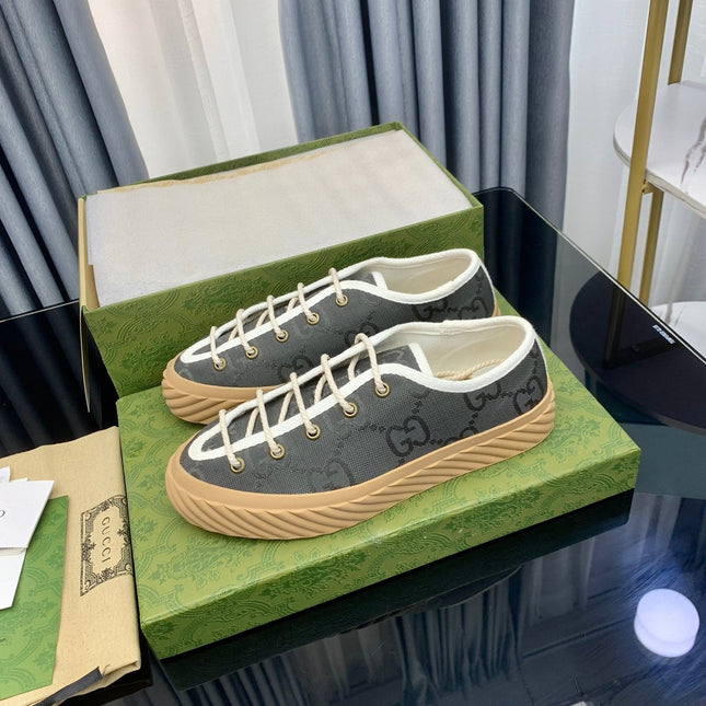 GG UNIQUE SNEAKER THICK-SOLE LEAD CANVAS