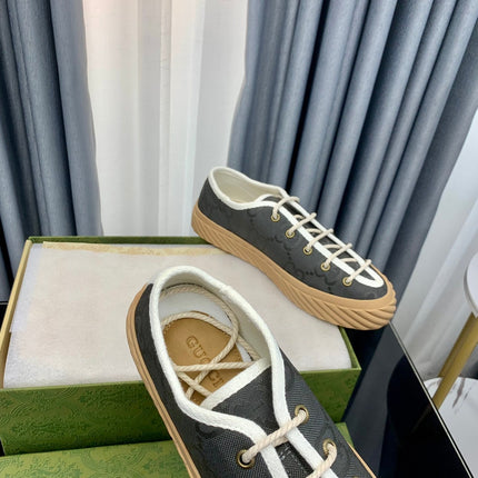 GG UNIQUE SNEAKER THICK-SOLE LEAD CANVAS
