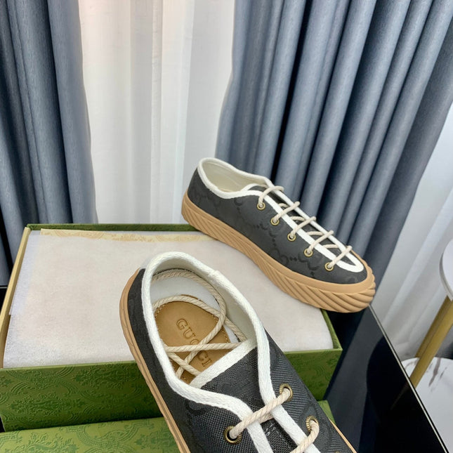 GG UNIQUE SNEAKER THICK-SOLE LEAD CANVAS