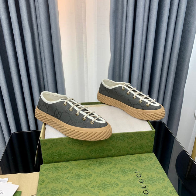 GG UNIQUE SNEAKER THICK-SOLE LEAD CANVAS