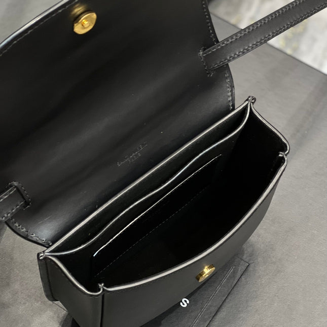 KAIA SMALL 18 HANDBAG IN BLACK CALFSKIN