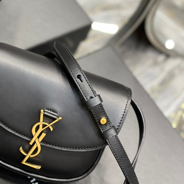 KAIA SMALL 18 HANDBAG IN BLACK CALFSKIN