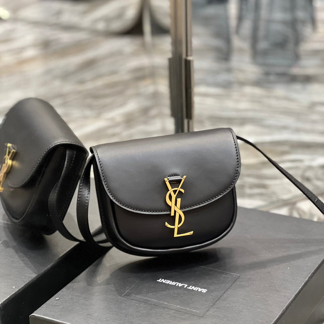 KAIA SMALL 18 HANDBAG IN BLACK CALFSKIN