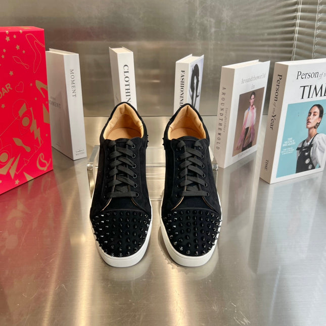 STRASS SNEAKERS IN BLACK CALFSKIN