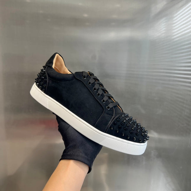 STRASS SNEAKERS IN BLACK CALFSKIN