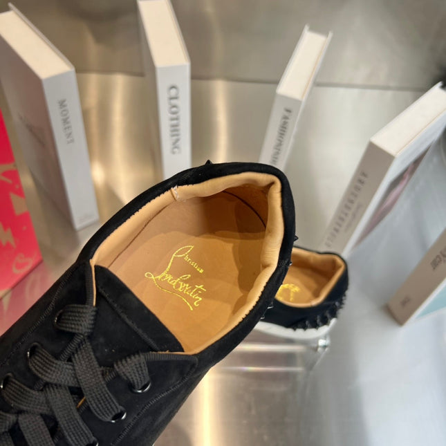 STRASS SNEAKERS IN BLACK CALFSKIN