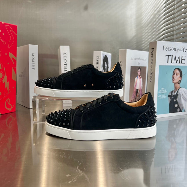 STRASS SNEAKERS IN BLACK CALFSKIN