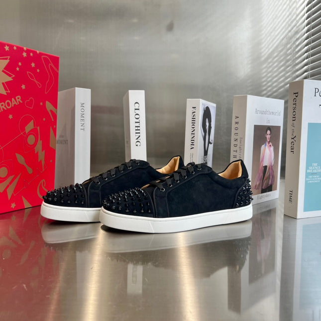 STRASS SNEAKERS IN BLACK CALFSKIN