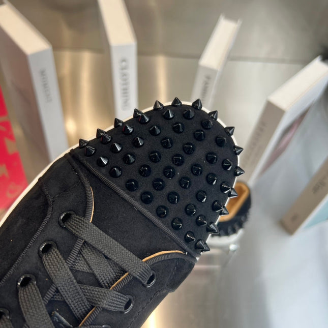 STRASS SNEAKERS IN BLACK CALFSKIN