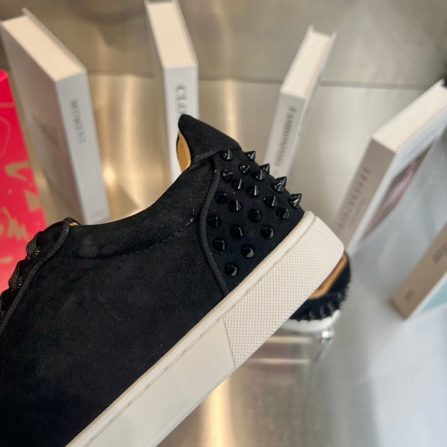 STRASS SNEAKERS IN BLACK CALFSKIN