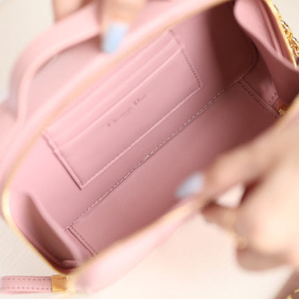 CARO BOX BAG 19 IN LIGHT PINK CALFSKIN