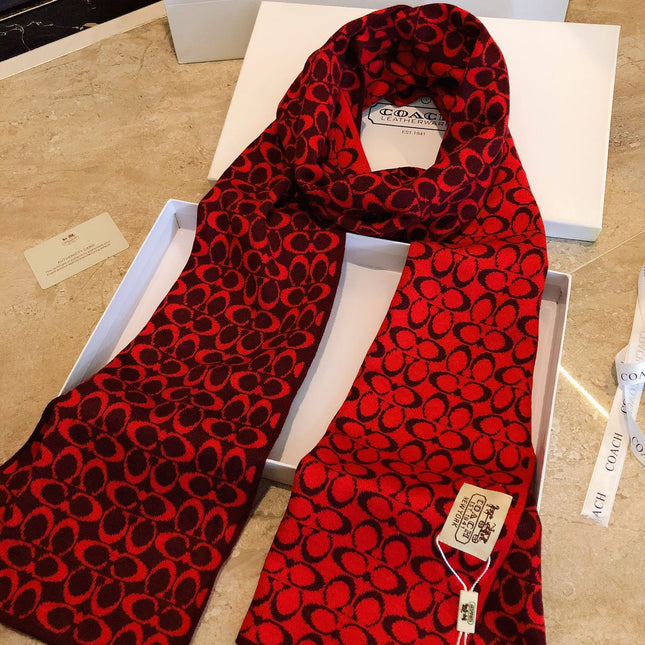 KNIT CASHMERE SCARF GARNET RED MIX BLACK 619590