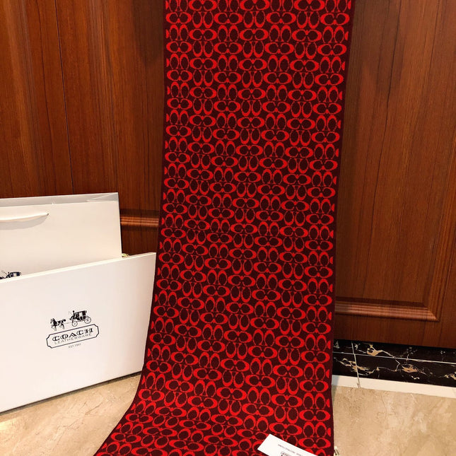 KNIT CASHMERE SCARF GARNET RED MIX BLACK 619590