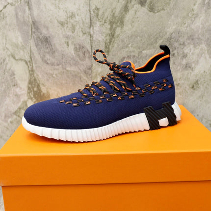 HM FLEX SLIP-ON SNEAKER NAVY WOVEN FABRIC
