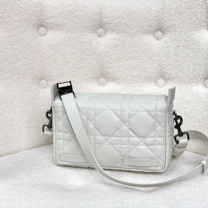 SMALL DIORCAMP BAG 23 IN WHITE CALFSKIN