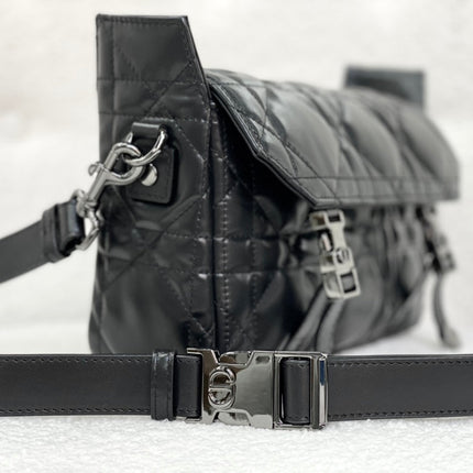 SMALL DIORCAMP BAG 23 IN BLACK CALFSKIN