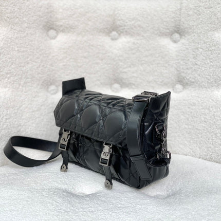 SMALL DIORCAMP BAG 23 IN BLACK CALFSKIN