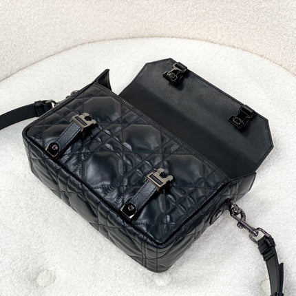 SMALL DIORCAMP BAG 23 IN BLACK CALFSKIN