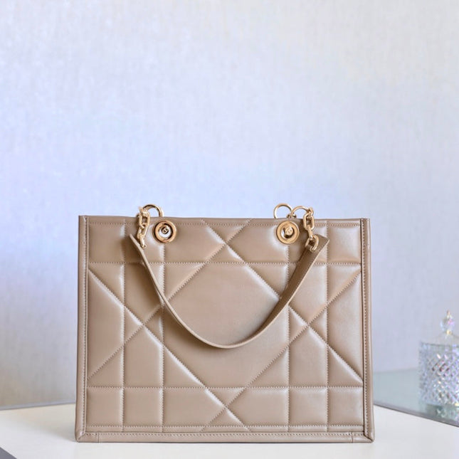 LARGE TOTE BOOK 36 BAG IN BEIGE CREAM CALFSKIN