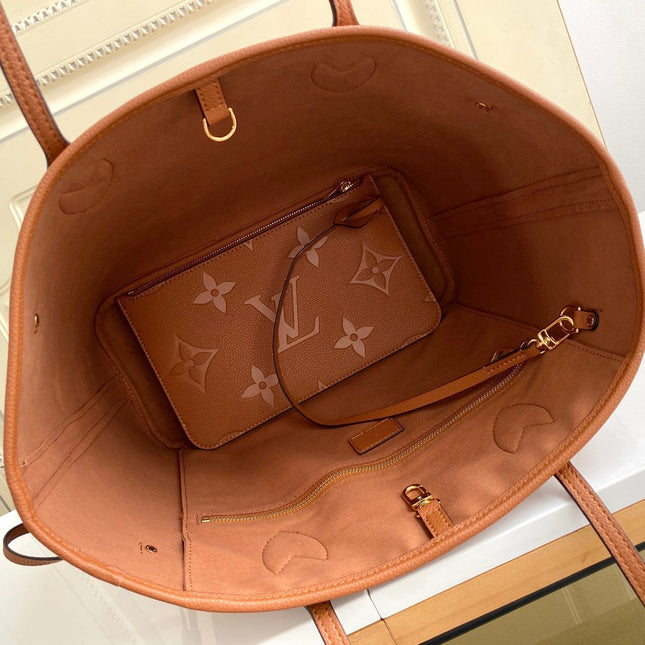 NEVERFULL MM 32 BROWN MONOGRAM EMPREINTE LEATHER