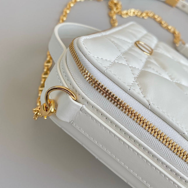 CARO 18 CAMERA BAG IN WHITE CALFSKIN