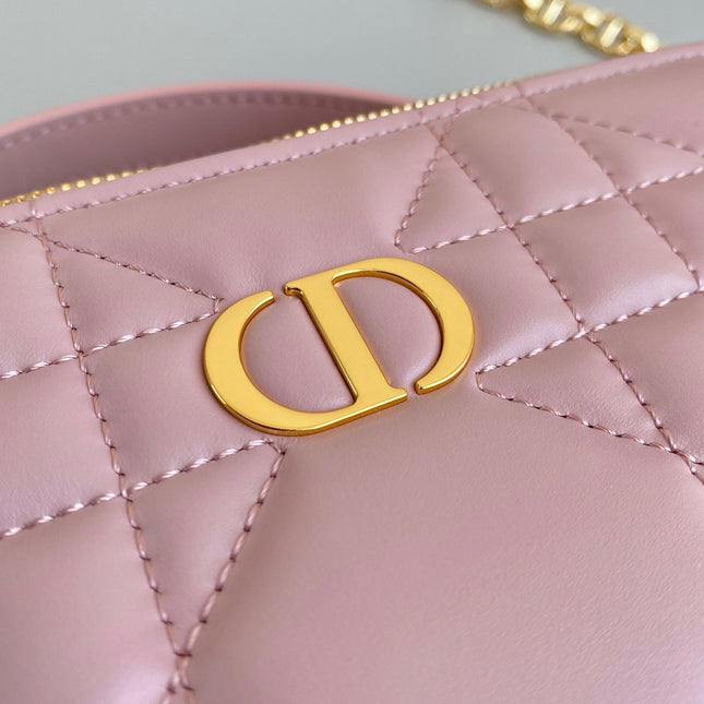 CARO 18 CAMERA BAG IN LIGHT PINK CALFSKIN