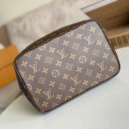 LV 25S NÉONOÉ BB 26 IN BROWN MONOGRAM CANVAS GOLD HARDWARE