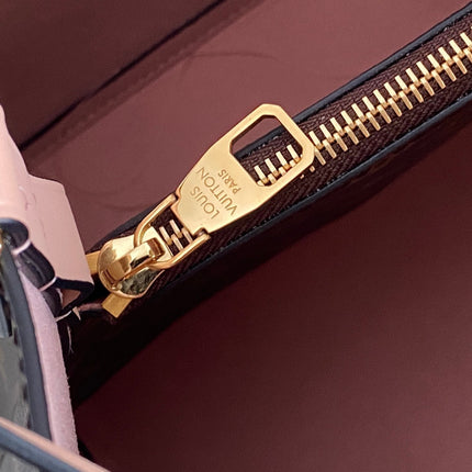 LV 25S NÉONOÉ BB 26 IN BROWN MONOGRAM CANVAS GOLD HARDWARE