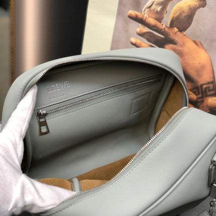 LOE AMAZONA 19 BAG IN LIGHT GREY NAPPA CALFSKIN