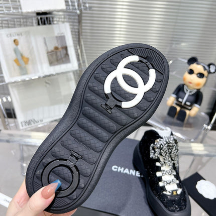 CC CANO ALTO SNEAKER IN BLACK TWEED AND RUBBER