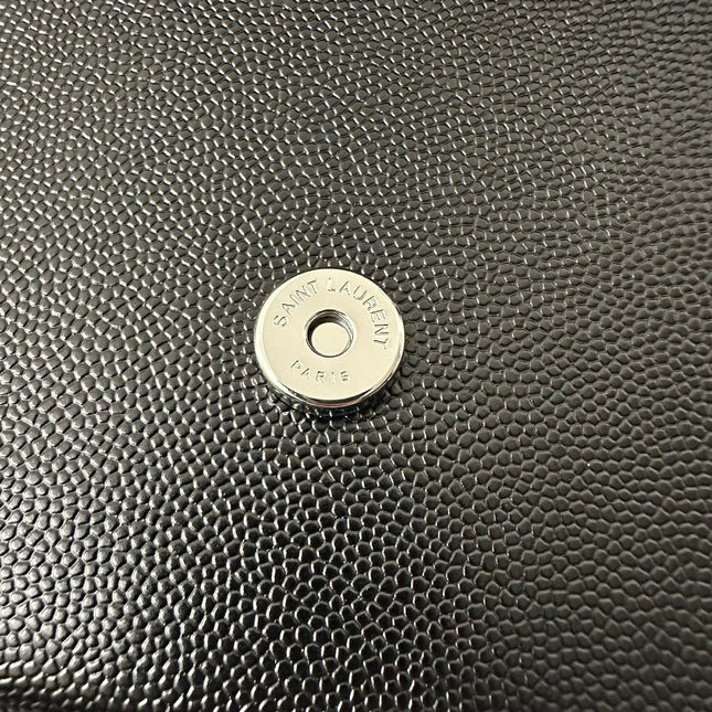 KATE 20 SMALL IN CALFSKIN BLACK WITH SILVER LOGO