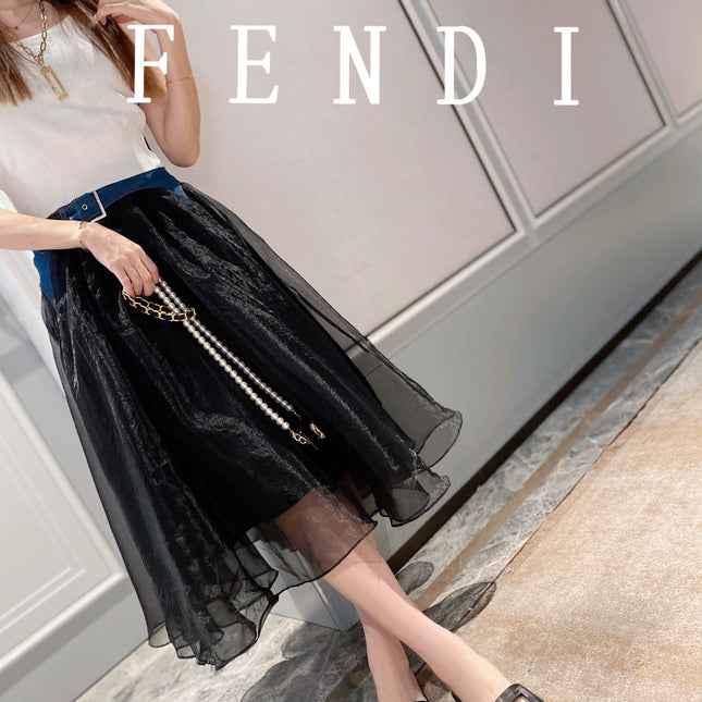 FENDI BAGUETTE SLIDES IN BLACK LAMBSKIN