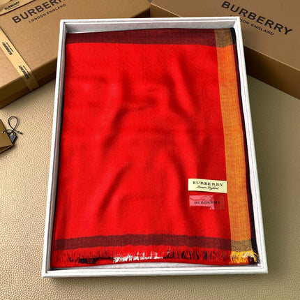 SCARF 200 CM IN ORANGE RED CASHMERE 394730