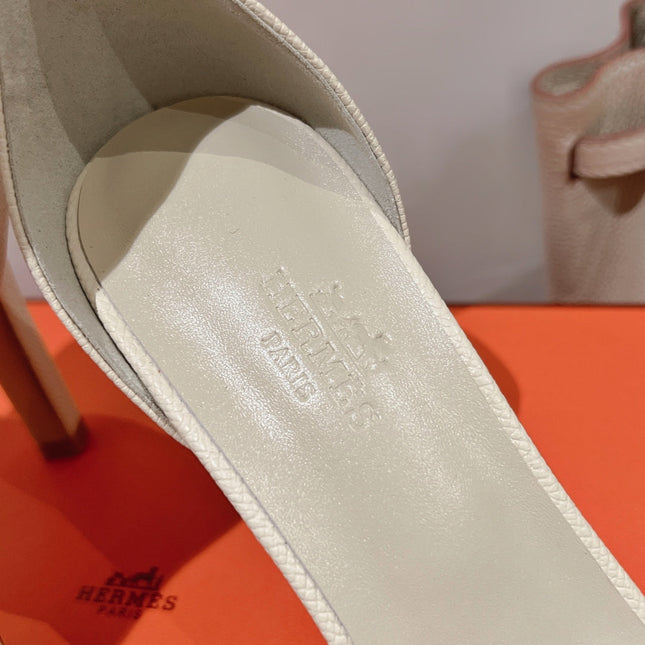 PREMIERE 105 SANDAL IN WHITE CREAM GRAINED CALFSKIN