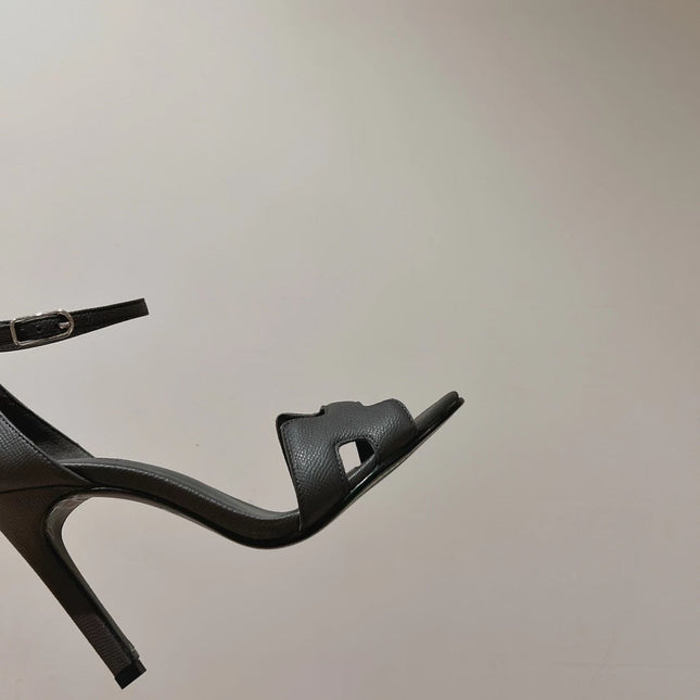 PREMIERE 115 SANDAL IN DARK GRAY CALFSKIN