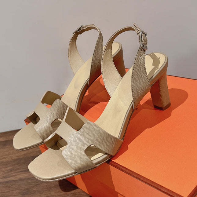 HOLY 75 SANDAL IN BISQUE BEIGE GRAINED CALFSKIN